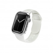 Uniq Legion Apple Watch Case 45mm - качествен твърд кейс с вграден стъклен протектор за дисплея на Apple Watch 7 45мм (прозрачен)