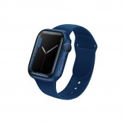 Uniq Legion Apple Watch Case 45mm - качествен твърд кейс с вграден стъклен протектор за дисплея на Apple Watch 7 45мм (син)