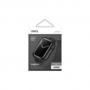 Uniq Legion Apple Watch Case 45mm - качествен твърд кейс с вграден стъклен протектор за дисплея на Apple Watch 7 45мм (черен) 1