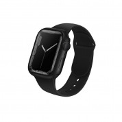 Uniq Legion Apple Watch Case 45mm - качествен твърд кейс с вграден стъклен протектор за дисплея на Apple Watch 7 45мм (черен)