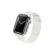 Uniq Legion Apple Watch Case 41mm - качествен твърд кейс с вграден стъклен протектор за дисплея на Apple Watch 7 41мм (прозрачен)