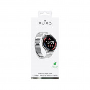Puro Metal Stainless Steel Band 20mm - каишка от неръждаема стомана за Samsung Galaxy Watch, Huawei Watch, Xiaomi, Garmin и други (20мм) (сребрист) 3
