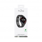 Puro Metal Stainless Steel Band 20mm - каишка от неръждаема стомана за Samsung Galaxy Watch, Huawei Watch, Xiaomi, Garmin и други (20мм) (черен) 3
