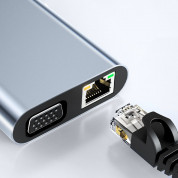 Tech-Protect USB-C Hub 10-in-1 v7 - мултифункционален хъб за свързване на допълнителна периферия за устройства с USB-C порт (тъмносив) 4