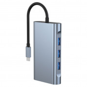 Tech-Protect USB-C Hub 7-in-1 v6 - мултифункционален хъб за свързване на допълнителна периферия за устройства с USB-C (тъмносив) 4