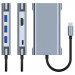 Tech-Protect USB-C Hub 7-in-1 v6 - мултифункционален хъб за свързване на допълнителна периферия за устройства с USB-C (тъмносив) 8