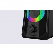 Havit SK202 USB 2.0 RGB Computer Speakers - тонколони за компютър с RGB подсветка (черен) 5