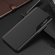 Tech-Protect Smart View Leather Flip Case - кожен калъф, тип портфейл за Samsung Galaxy M23 5G (черен) 2