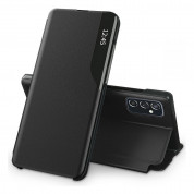 Tech-Protect Smart View Leather Flip Case - кожен калъф, тип портфейл за Samsung Galaxy M23 5G (черен)