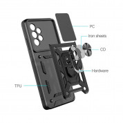 Tech-Protect CamShield Pro Hard Case - хибриден удароустойчив кейс с пръстен против изпускане за Samsung Galaxy A53 5G (черен) 5