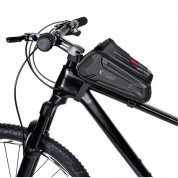 Tech-Protect XT5 Waterproof Bicycle Bag 1.2L - универсален удароустойчив калъф за рамката на колело (черен) 3