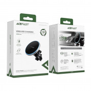 Acefast D3 Fast Wireless Vent Car Mount 15W for iPhones with Magsafe (black) 5