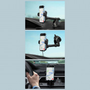 Acefast D1 Automatic Clamping Wireless Charging Car Holder 15W - поставка за таблото или радиатора на кола с безжично зареждане за мобилни устройства (черен) 11