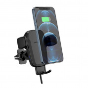 Acefast D1 Automatic Clamping Wireless Charging Car Holder 15W - поставка за таблото или радиатора на кола с безжично зареждане за мобилни устройства (черен) 2