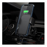 Acefast D1 Automatic Clamping Wireless Charging Car Holder 15W - поставка за таблото или радиатора на кола с безжично зареждане за мобилни устройства (черен) 7