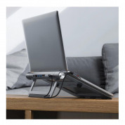 Acefast E5 Plus Laptop Stand with USB-C Hub - сгъваема алуминиева поставка с вграден USB-C хъб за MacBook и лаптопи с USB-C порт (тъмносив) 4