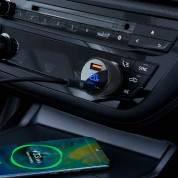 Acefast B6 Dual Car Charger 63W - зарядно за кола с USB-A и USB-C изходи с технология за бързо зареждане (черен) 5