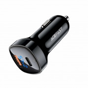 Acefast B4 Dual Car Charger 66W - зарядно за кола с USB-A и USB-C изходи с технология за бързо зареждане и дисплей (черен) 1