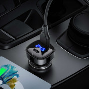 Acefast B4 Dual Car Charger 66W - зарядно за кола с USB-A и USB-C изходи с технология за бързо зареждане (черен) 6