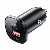 Acefast B1 Dual Car Charger 38W - зарядно за кола с USB-A и USB-C изходи с технология за бързо зареждане (черен)