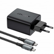 Acefast A17 65W GaN Charger - захранване за ел. мрежа за лаптопи, смартфони и таблети с USB-C и USB-A изходи и HDMI порт за свързване на монитор (черен) 1