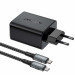 Acefast A17 65W GaN Charger - захранване за ел. мрежа за лаптопи, смартфони и таблети с USB-C и USB-A изходи, HDMI порт и USB-C към USB-C кабел (черен) 2