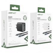 Acefast A17 65W GaN Charger - захранване за ел. мрежа за лаптопи, смартфони и таблети с USB-C и USB-A изходи и HDMI порт за свързване на монитор (бял) 3