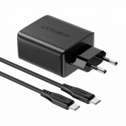 Acefast A13 PD 65W Charger - захранване за ел. мрежа за лаптопи, смартфони и таблети с 2XUSB-C и USB-A изходи и USB-C към USB-C кабел (черен) 1