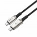 Acefast C6-03 LED Display USB-C to USB-C Cable 100W - здрав кабел с LED дисплей и въжена оплетка с бързо зареждане за устройства с USB-C порт (200 см) (сребрист) 3