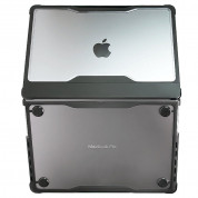 4smarts Full Body Sturdy Case - удароустойчив хибриден кейс за MacBook Pro 14 M1 (2021) (черен-прозрачен) 1