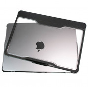 4smarts Full Body Sturdy Case - удароустойчив хибриден кейс за MacBook Pro 14 M1 (2021), MacBook Pro 14 M2 (2023) (черен-прозрачен) 3