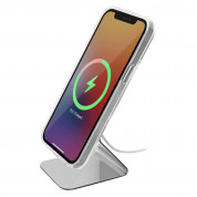 Macally Aluminum MagSafe Charging Stand - алуминиева поставка за безжично зареждане на iPhone чрез поставяне на Apple MagSafe Charger (сребрист)