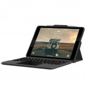Urban Armor Gear Rugged Bluetooth Keyboard Case - удароустойчив кейс, с отделяща клавиатура и поставка за iPad 9 (2021), iPad 8 (2020), iPad 7 (2019) (черен) 2