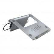 Adam Elements Casa USB-C 5-in-1 Laptop Stand Hub - сгъваема алуминиева поставка с вграден USB-C хъб за MacBook и лаптопи с USB-C порт (тъмносив)