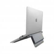 Adam Elements Casa USB-C 5-in-1 Laptop Stand Hub - сгъваема алуминиева поставка с вграден USB-C хъб за MacBook и лаптопи с USB-C порт (тъмносив) 3