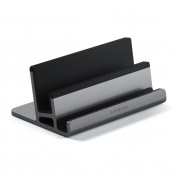 Satechi Dual Vertical Aluminium Laptop Stand - вертикална двойна алуминиева поставка за MacBook, лаптопи, таблети и смартфони (тъмносив) 4
