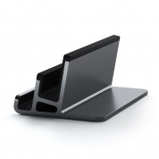 Satechi Dual Vertical Aluminium Laptop Stand - вертикална двойна алуминиева поставка за MacBook, лаптопи, таблети и смартфони (тъмносив) 5