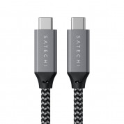 Satechi USB4 USB-C to USB-C Cable, 8K, 100W, 40Gbps - здрав USB4 кабел с въжена оплетка за устройства с USB-C порт (80 см) (черен) 2