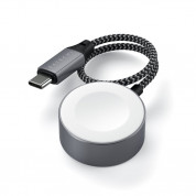 Satechi USB-C Magnetic Charging Cable for Apple Watch - USB-C кабел за зареждане на Apple Watch (18 см) (тъмносив) 5