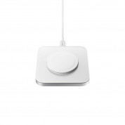 Nomad Base One MagSafe Qi Charger 15W - поставка (пад) за безжично зареждане за iPhone с Magsafe (сребрист) 3