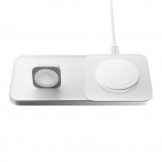 Nomad Base One Max MagSafe Qi Charger 15W - поставка (пад) за безжично зареждане за iPhone с Magsafe и Apple Watch (сребрист) 3