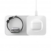 Nomad Base One Max MagSafe Qi Charger 15W - поставка (пад) за безжично зареждане за iPhone с Magsafe и Apple Watch (сребрист) 2