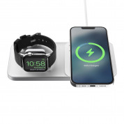 Nomad Base One Max MagSafe Qi Charger 15W - поставка (пад) за безжично зареждане за iPhone с Magsafe и Apple Watch (сребрист) 5