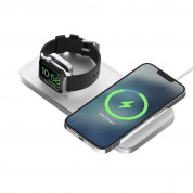 Nomad Base One Max MagSafe Qi Charger 15W - поставка (пад) за безжично зареждане за iPhone с Magsafe и Apple Watch (сребрист) 7