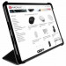 Macally Stand Case - полиуретанов калъф и поставка за iPad Pro 11 M1 (2021), iPad Pro 11 (2020) (черен) 5