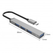 Orico USB-C 4-port Hub (AH-13-GY-BP) - 4-портов USB-C хъб за компютри и лаптопи с USB-C порт (тъмносив)  6