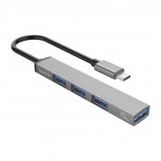 Orico USB-C 4-port Hub (AH-13-GY-BP) - 4-портов USB-C хъб за компютри и лаптопи с USB-C порт (тъмносив) 