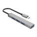Orico USB-C 4-port Hub (AH-13-GY-BP) - 4-портов USB-C хъб за компютри и лаптопи с USB-C порт (тъмносив)  1