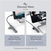 Orico USB-C 4-port Hub (AH-13-GY-BP) - 4-портов USB-C хъб за компютри и лаптопи с USB-C порт (тъмносив)  14