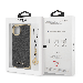 Guess 4G Charms Collection Hard Case - дизайнерски кожен кейс за iPhone 13 (сив) 6